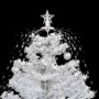 Árbol de Navidad con nieve con base en paraguas blanco 75 cm