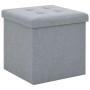 Taburetes almacenaje plegables 2 uds lino sintético gris claro by vidaXL, Folding stools and chairs - Ref: Foro24-247080, Pri...