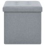 Taburetes almacenaje plegables 2 uds lino sintético gris claro by vidaXL, Folding stools and chairs - Ref: Foro24-247080, Pri...