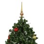 Árbol de Navidad con nieve con base en paraguas verde 140 cm