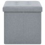 Taburetes almacenaje plegables 2 uds lino sintético gris claro by vidaXL, Folding stools and chairs - Ref: Foro24-247080, Pri...