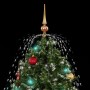 Árbol de Navidad con nieve con base en paraguas verde 140 cm