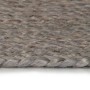 Alfombra de yute tejida a mano redonda gris 180 cm