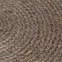 Alfombra de yute tejida a mano redonda gris 180 cm