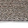 Alfombra de yute tejida a mano redonda gris 240 cm