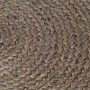 Alfombra de yute tejida a mano redonda gris 240 cm