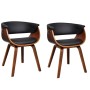 Sillas de comedor 2 unidades madera curvada y cuero artificial de vidaXL, Sillas de comedor - Ref: Foro24-270546, Precio: 327...