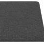 Paneles de pared 12 uds tela gris oscuro 30x15 cm 0,54 m²