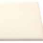 Paneles de pared 12 uds terciopelo crema 30x15 cm 0,54 m²
