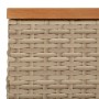 Cubierta para base sombrilla ratán PE acacia beige 70x70x25 cm en Accesorios para sombrillas | Comprar online en Foro24