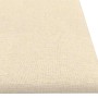 Paneles de pared 12 uds tela color crema 60x15 cm 1,08 m²