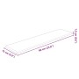 Paneles pared 12 uds cuero sintético capuchino 60x15 cm 1,08 m²