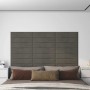 Paneles de pared 12 uds terciopelo gris oscuro 60x15 cm 1,08 m²