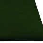 Paneles de pared 12 uds terciopelo verde oscuro 60x15 cm 1,08m²
