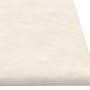 Paneles de pared 12 uds terciopelo color crema 60x15 cm 1,08 m²