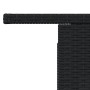 Mesa de jardín superficie de vidrio ratán PE negro 100x55x73 cm