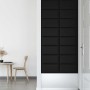 Paneles de pared 12 uds cuero sintético negro 60x30 cm 2,16 m²