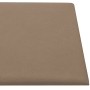 Paneles de pared 12 uds cuero PE capuchino 60x30 cm 2,16 m²