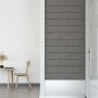 Paneles de pared 12 uds tela gris claro 90x15 cm 1,62 m²