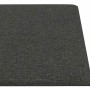 Paneles de pared 12 uds tela gris oscuro 90x15 cm 1,62 m²