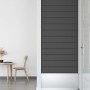 Paneles de pared 12 uds cuero sintético gris 90x15 cm 1,62 m²
