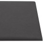 Paneles de pared 12 uds cuero sintético gris 90x15 cm 1,62 m²