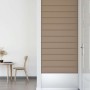Paneles pared 12 uds cuero sintético capuchino 90x15 cm 1,62 m²