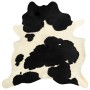 Alfombra de piel de vaca real negro y blanco 150x170 cm