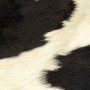 Alfombra de piel de vaca real negro y blanco 150x170 cm