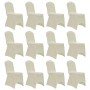 Funda de silla elástica 12 unidades crema by vidaXL, Covers - Ref: Foro24-279092, Price: 50,82 €, Discount: %