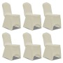 Funda de silla elástica 12 unidades crema by vidaXL, Covers - Ref: Foro24-279092, Price: 50,82 €, Discount: %