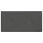 Paneles de pared 12 uds cuero sintético gris 30x15 cm 0,54 m²