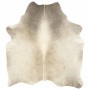 Alfombra de piel de vaca auténtica beige 150x170 cm