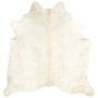 Alfombra de piel de vaca auténtica beige 150x170 cm