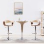Küchenhocker 2 Stück gebogenes Holz Kunstleder Creme von vidaXL, Küchenhocker - Ref: Foro24-283114, Preis: 281,10 €, Rabatt: %