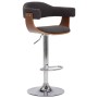 Küchenhocker 2 Einheiten aus gebogenem Holz und grauem Stoff von vidaXL, Küchenhocker - Ref: Foro24-283115, Preis: 250,77 €, ...