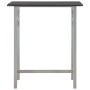 Set mesa y sillas altas de cocina 3 piezas madera y acero negro