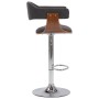 Küchenhocker 2 Einheiten aus gebogenem Holz und grauem Stoff von vidaXL, Küchenhocker - Ref: Foro24-283115, Preis: 250,77 €, ...