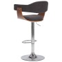 Küchenhocker 2 Einheiten aus gebogenem Holz und grauem Stoff von vidaXL, Küchenhocker - Ref: Foro24-283115, Preis: 250,77 €, ...