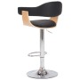 Kitchen stools 2 pcs curved wood black synthetic leather by vidaXL, Kitchen stools - Ref: Foro24-283117, Price: 221,67 €, Dis...