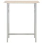 Set mesa y sillas altas de cocina 3 piezas madera y acero