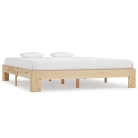 Estructura de cama de madera maciza de pino 180x200 cm