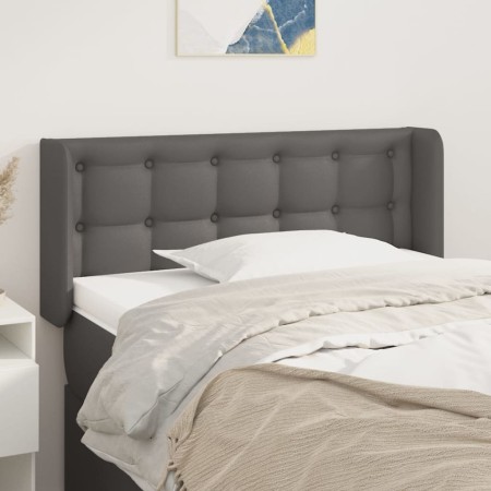Kopfteil aus grauem Kunstleder, 103 x 16 x 78/88 cm von vidaXL, Kopf- und Fußteile - Ref: Foro24-3118856, Preis: 51,96 €, Rab...