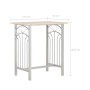 Set mesa y sillas altas de cocina 3 piezas madera y acero