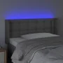 Cabecero con LED cuero sintético gris 103x16x78/88 cm de vidaXL, Cabeceros y pies de cama - Ref: Foro24-3123324, Precio: 52,7...