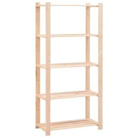 Storage shelving 5 levels solid pine wood 250 kg by vidaXL, Industrial shelving - Ref: Foro24-286199, Price: 67,55 €, Discoun...