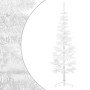 Medio árbol de Navidad artificial con soporte blanco 120 cm