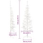 Medio árbol de Navidad artificial con soporte blanco 120 cm