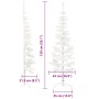 Medio árbol de Navidad artificial con soporte blanco 120 cm