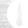 Medio árbol de Navidad artificial con soporte blanco 210 cm